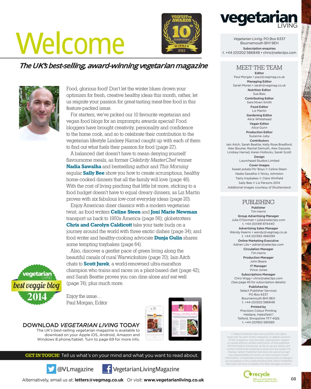 Vegetarian Living Preview Pages