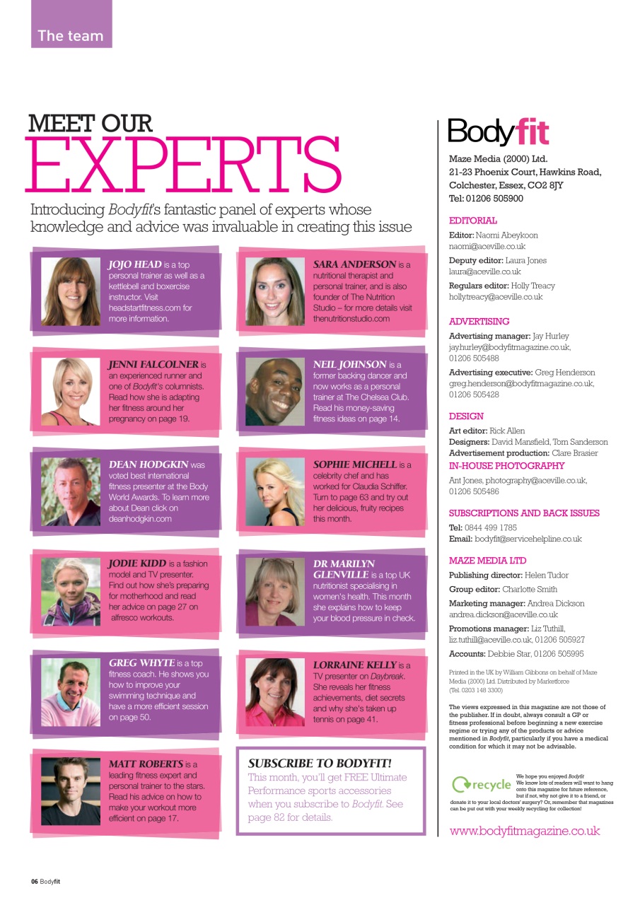 Health & Wellbeing Preview Pages