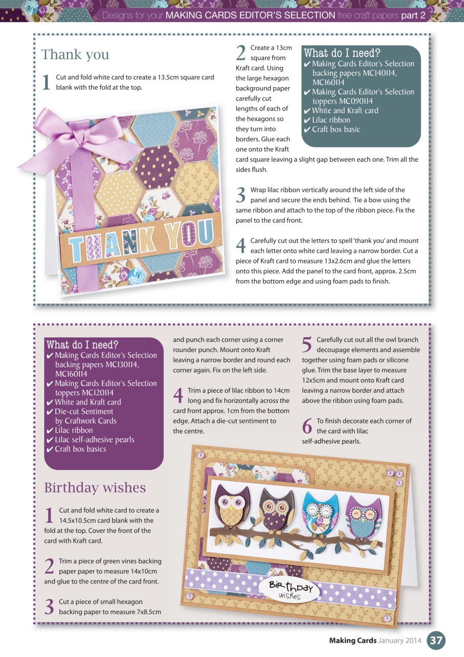 Making Cards & Papercraft Preview Pages