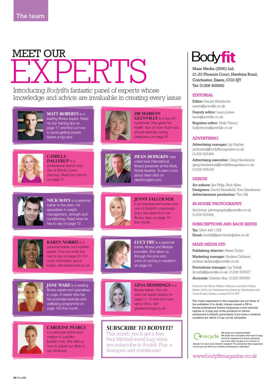 Health & Wellbeing Preview Pages