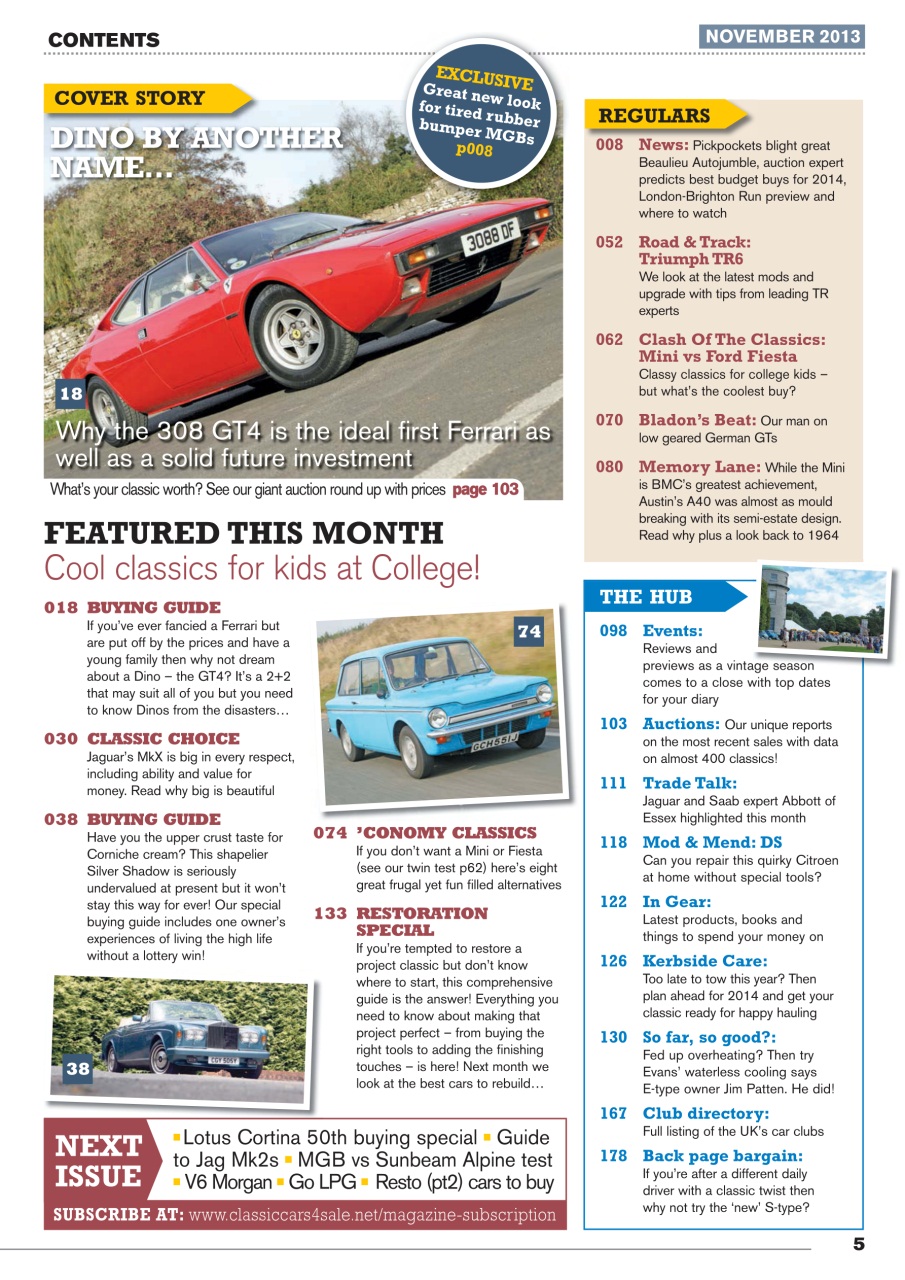 Classic Motoring Preview Pages