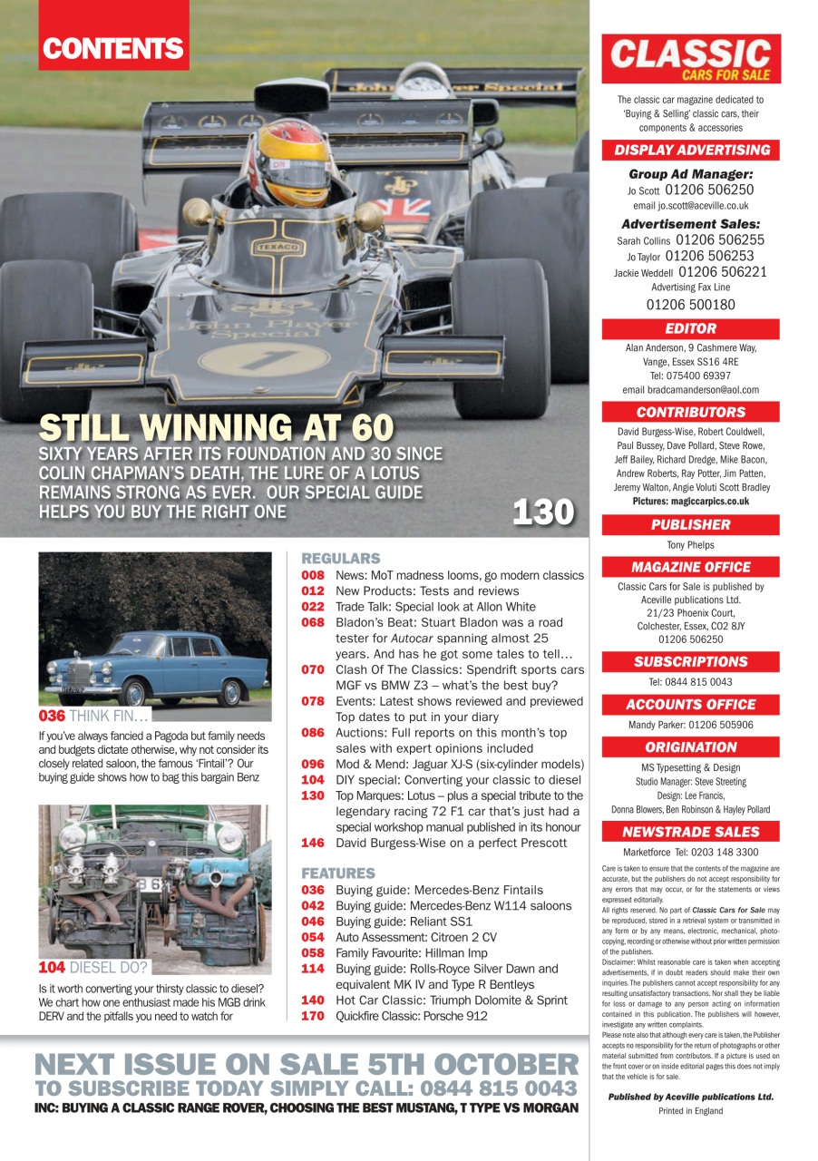 Classic Motoring Preview Pages