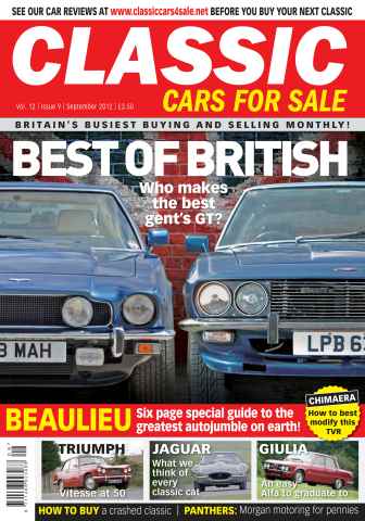 Classic Motoring issue September 2012