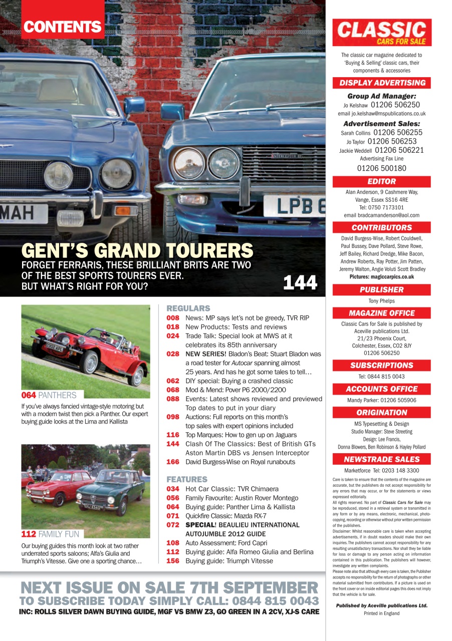 Classic Motoring Preview Pages