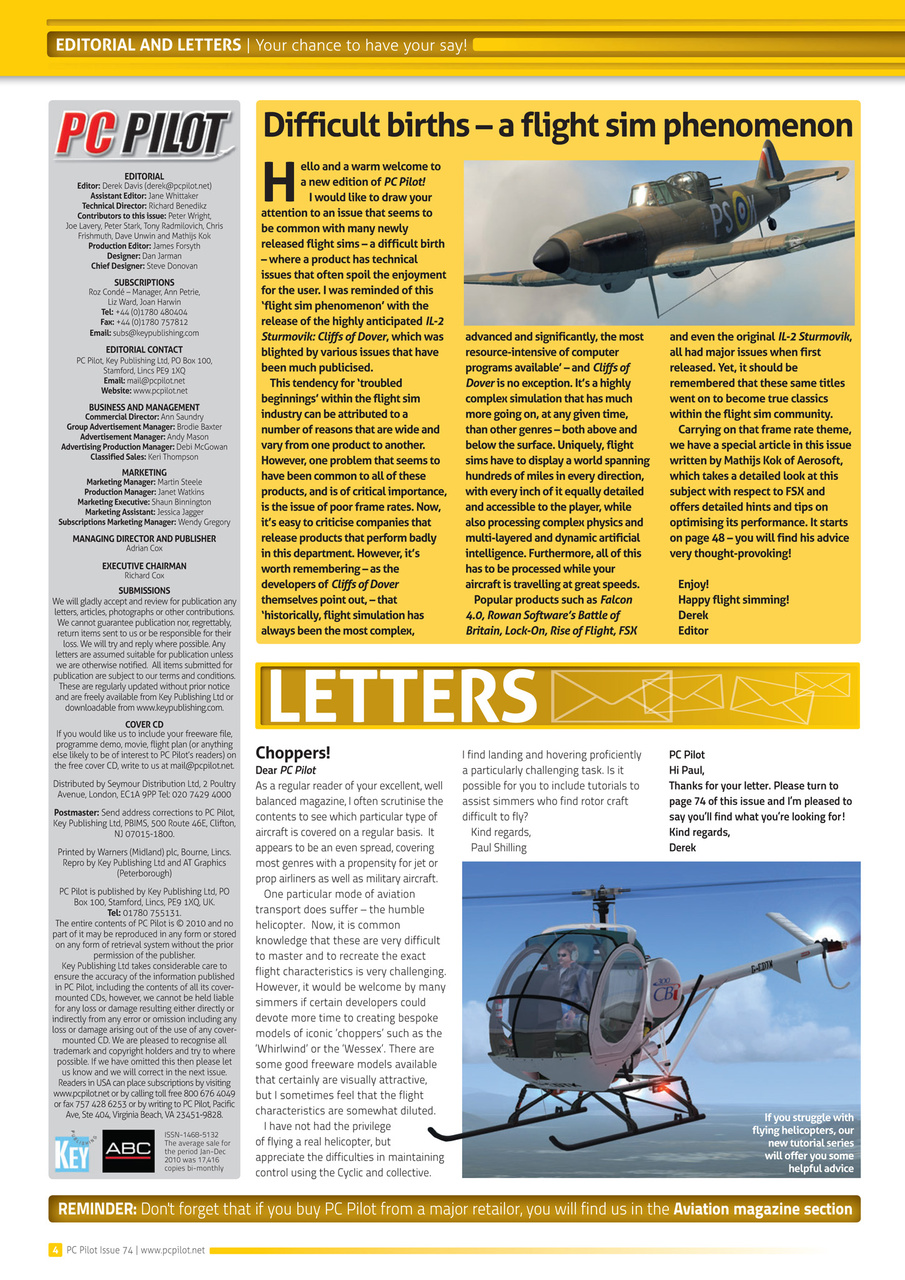 PC Pilot Preview Pages