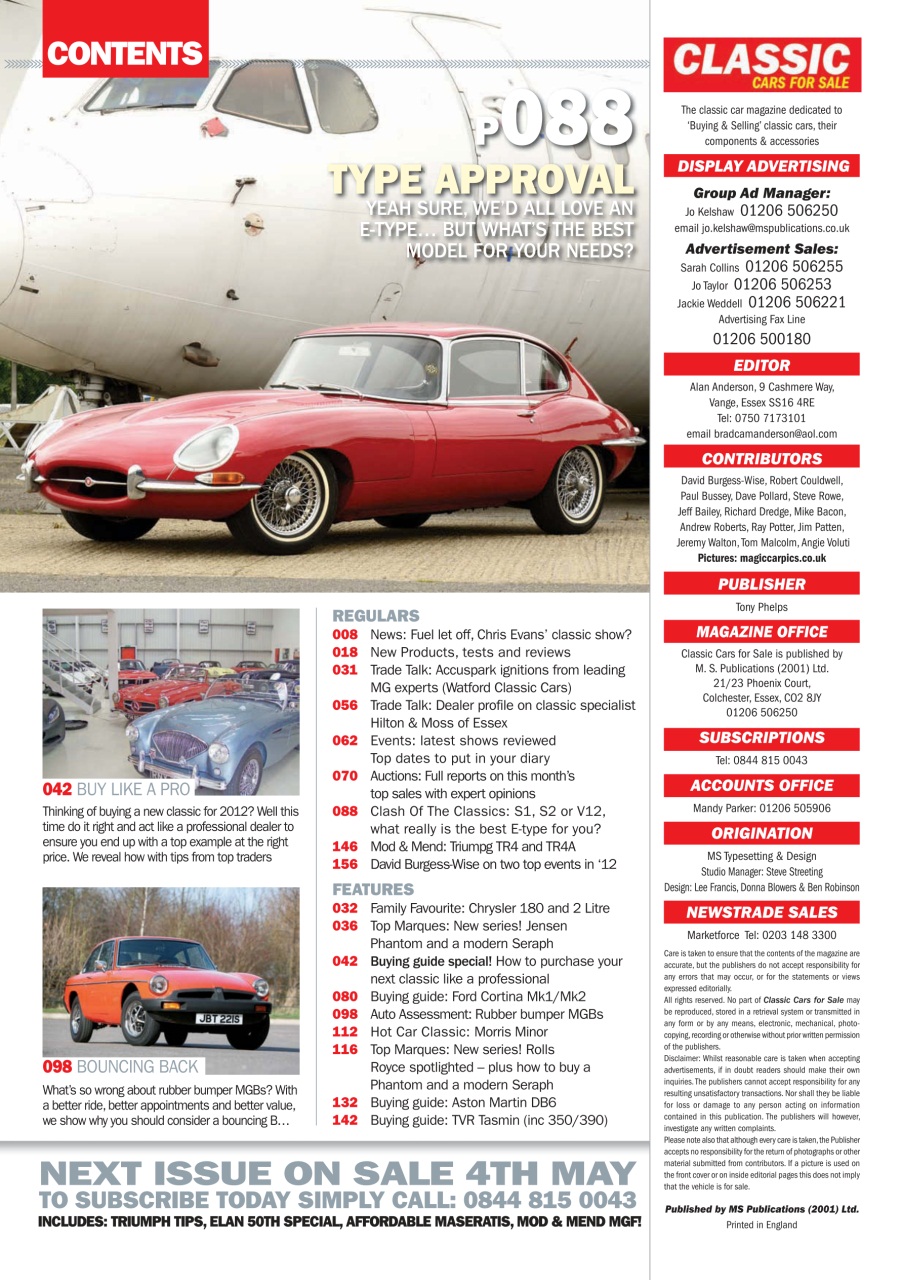 Classic Motoring Preview Pages