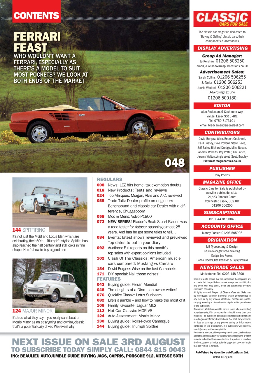 Classic Motoring Preview Pages