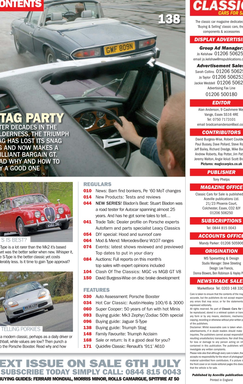 Classic Motoring Preview Pages