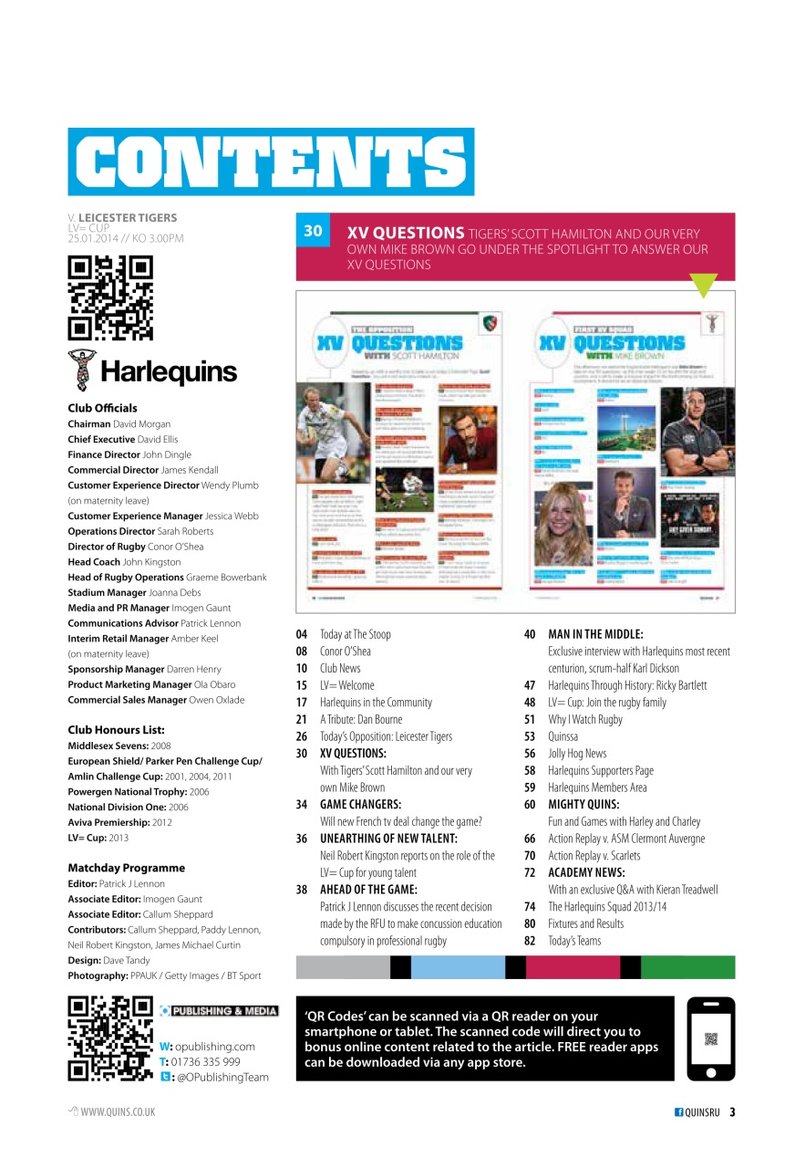 Harlequins Preview Pages