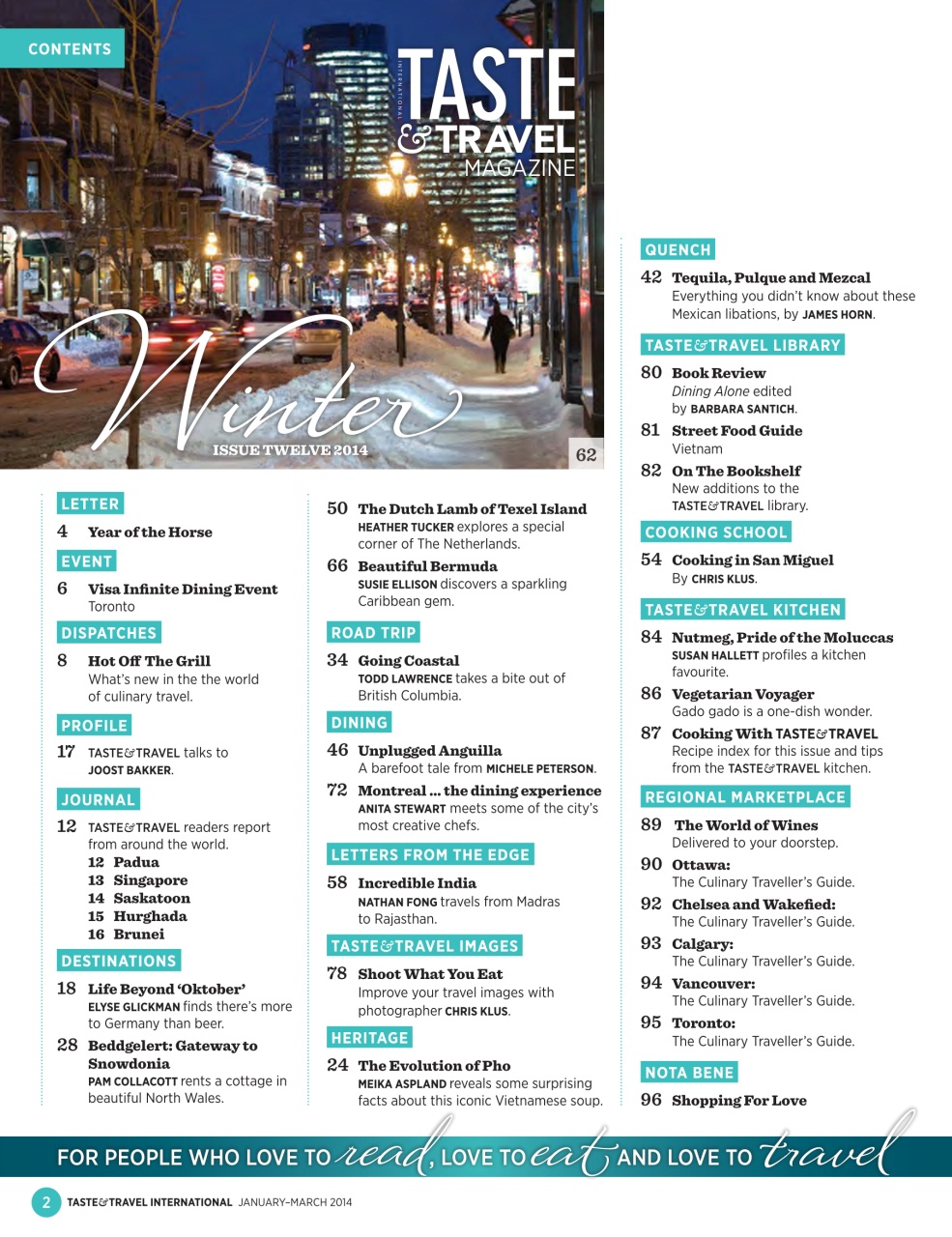 Taste & Travel International Preview Pages