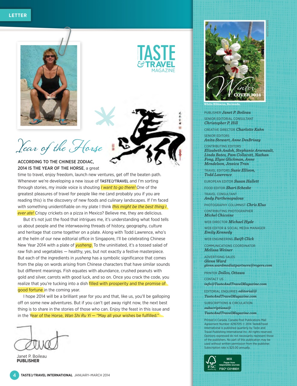 Taste & Travel International Preview Pages