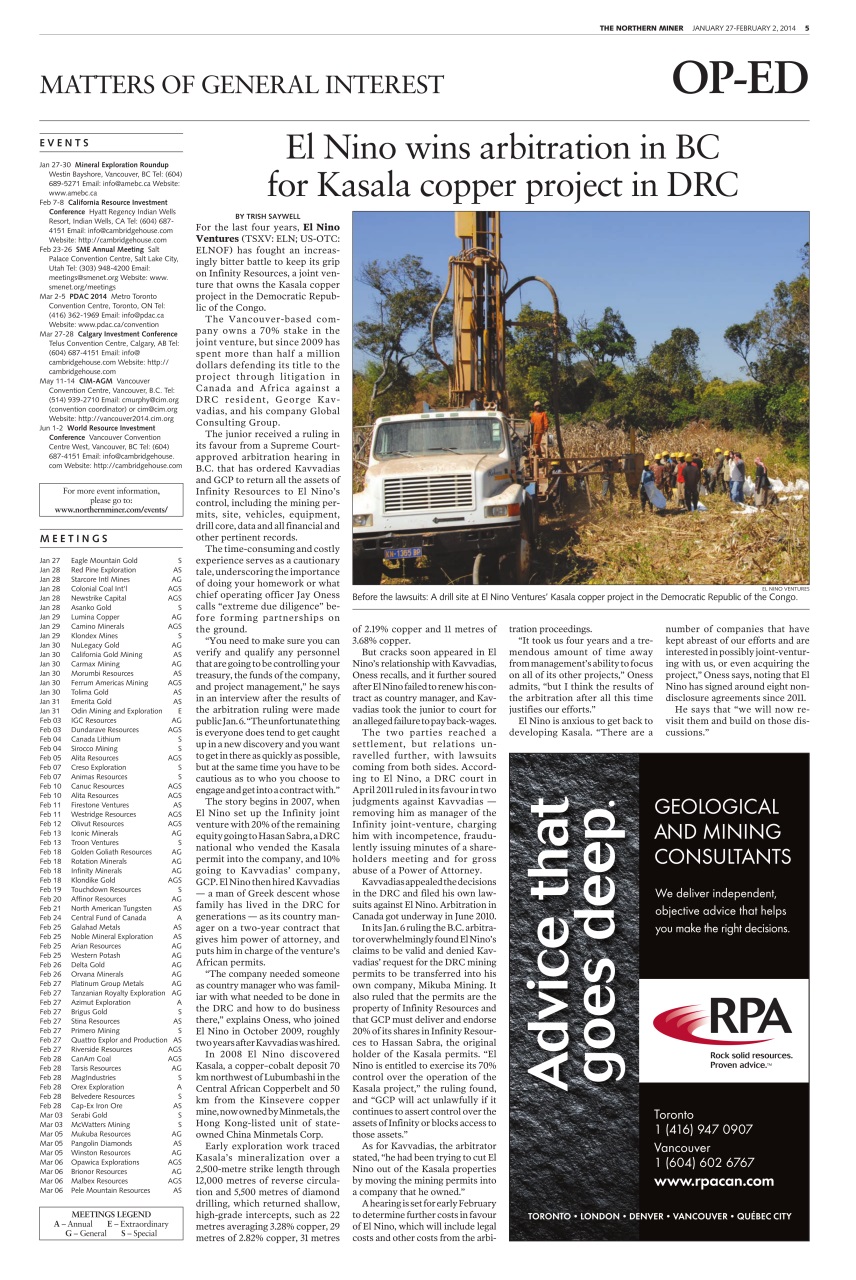The Northern Miner Preview Pages