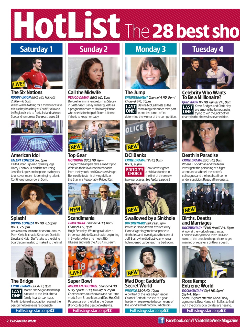 TV & Satellite Week Preview Pages