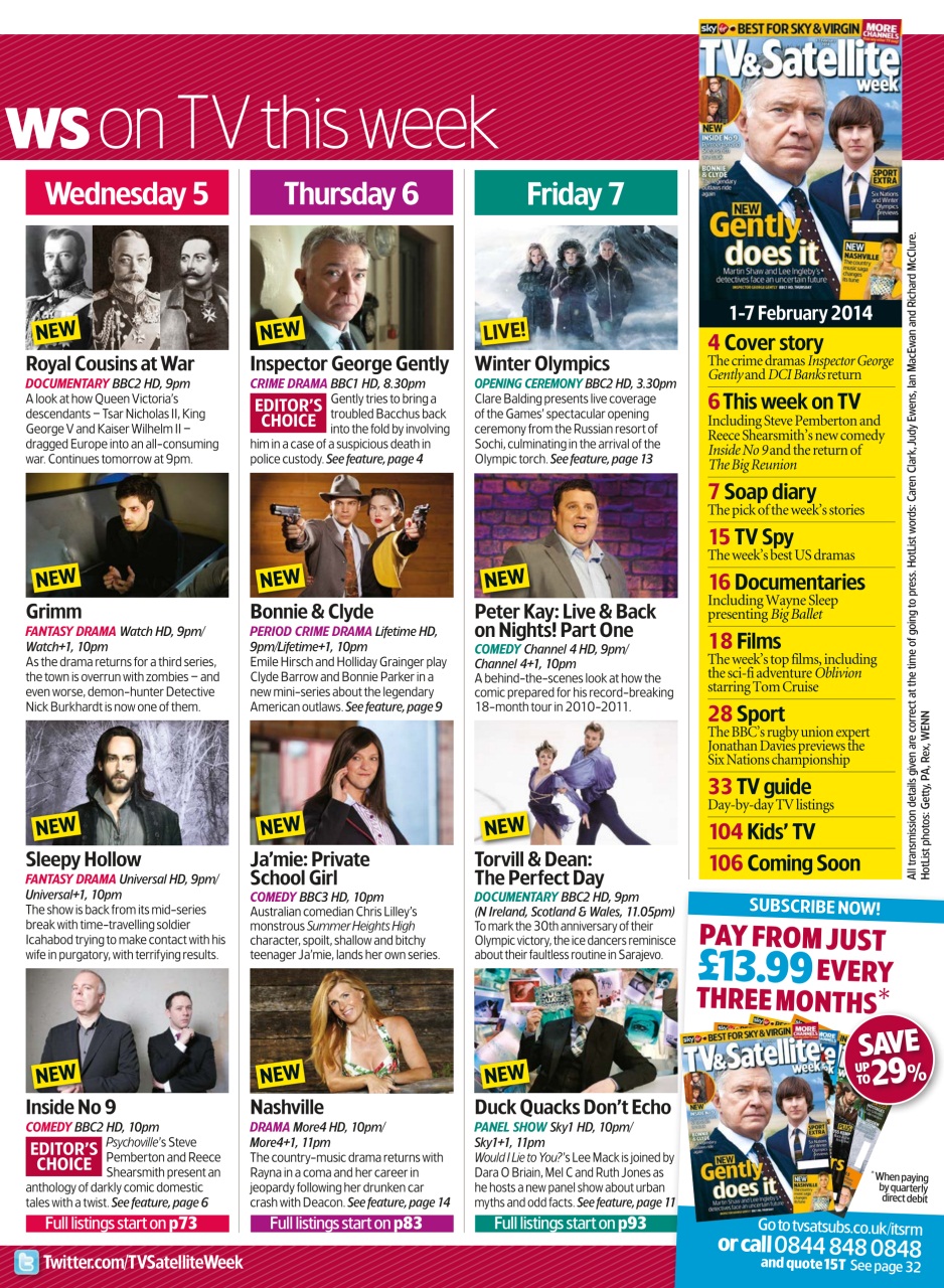 TV & Satellite Week Preview Pages