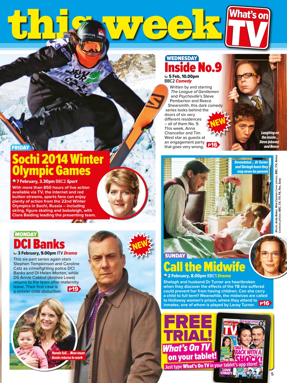 What's on TV Preview Pages