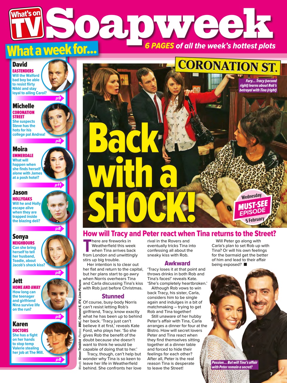 What's on TV Preview Pages