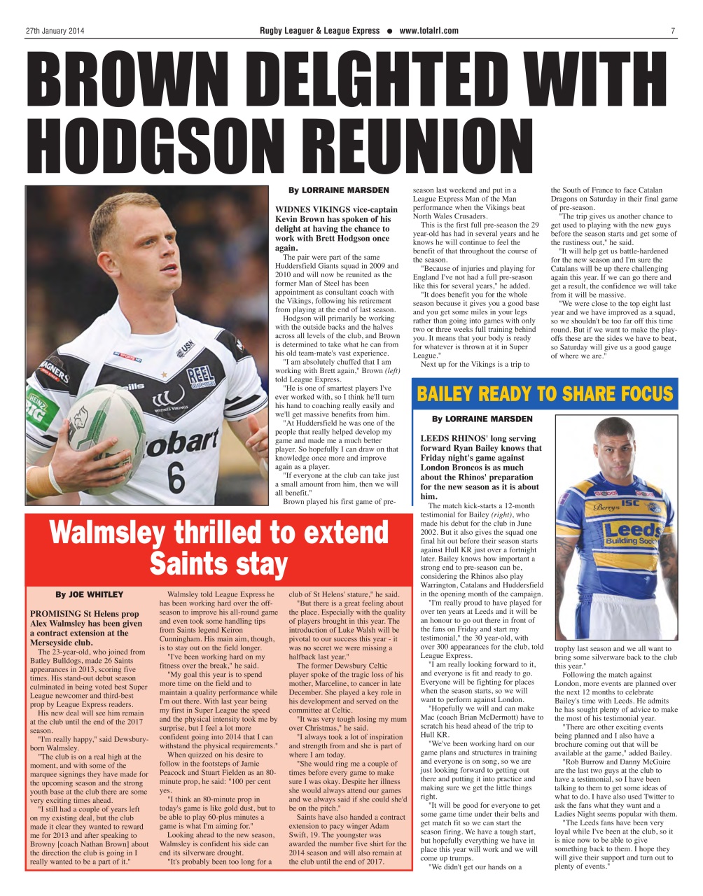 League Express Preview Pages