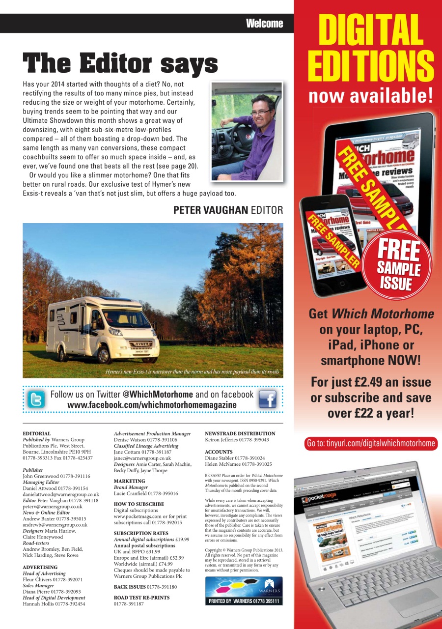 What Motorhome magazine Preview Pages