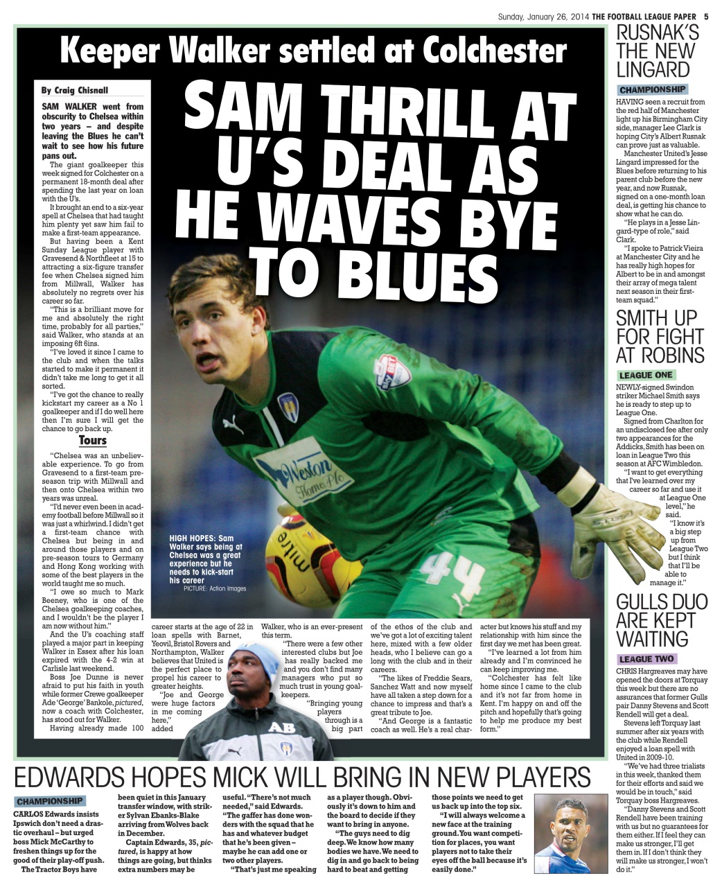 The Football League Paper Preview Pages