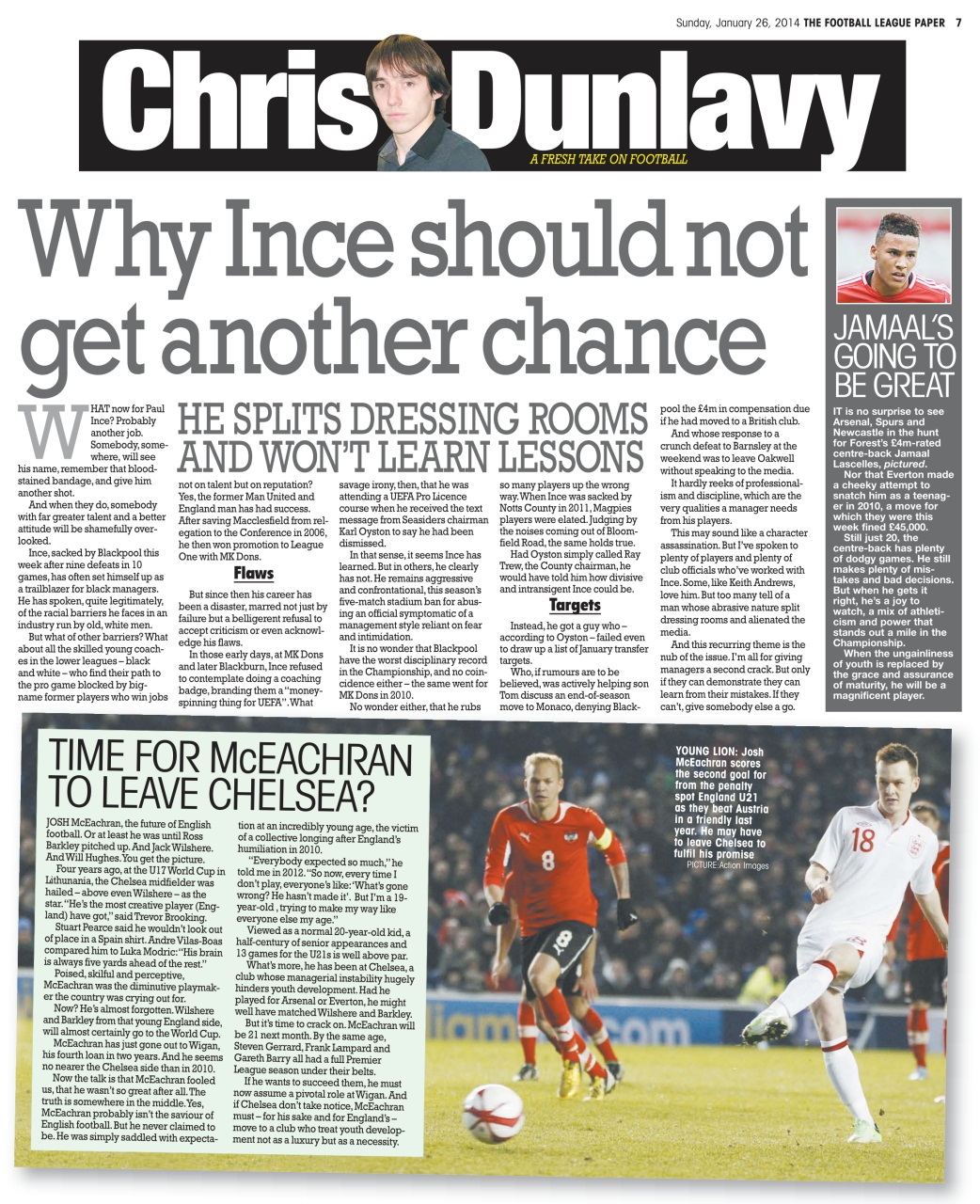 The Football League Paper Preview Pages
