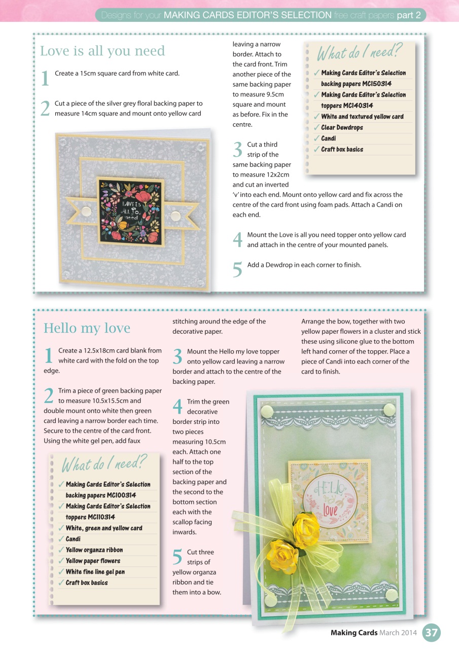 Making Cards & Papercraft Preview Pages