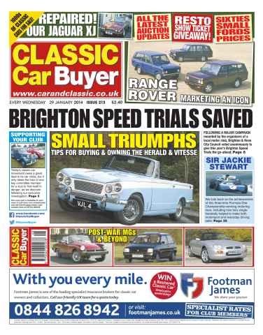 Classic Car Buyer issue No.213 BRIGHTON SPEED TRIALS SAVED