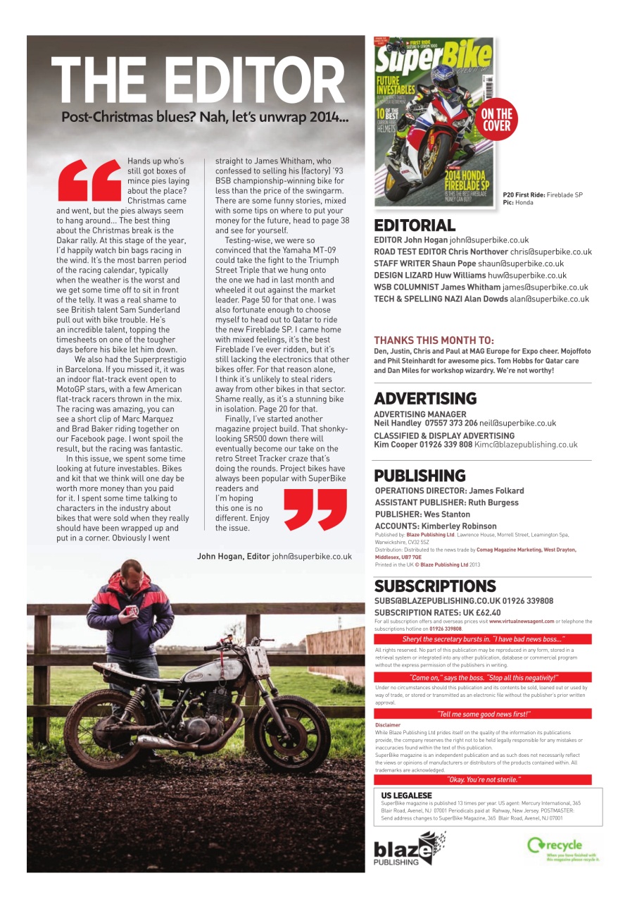 Superbike Magazine Preview Pages