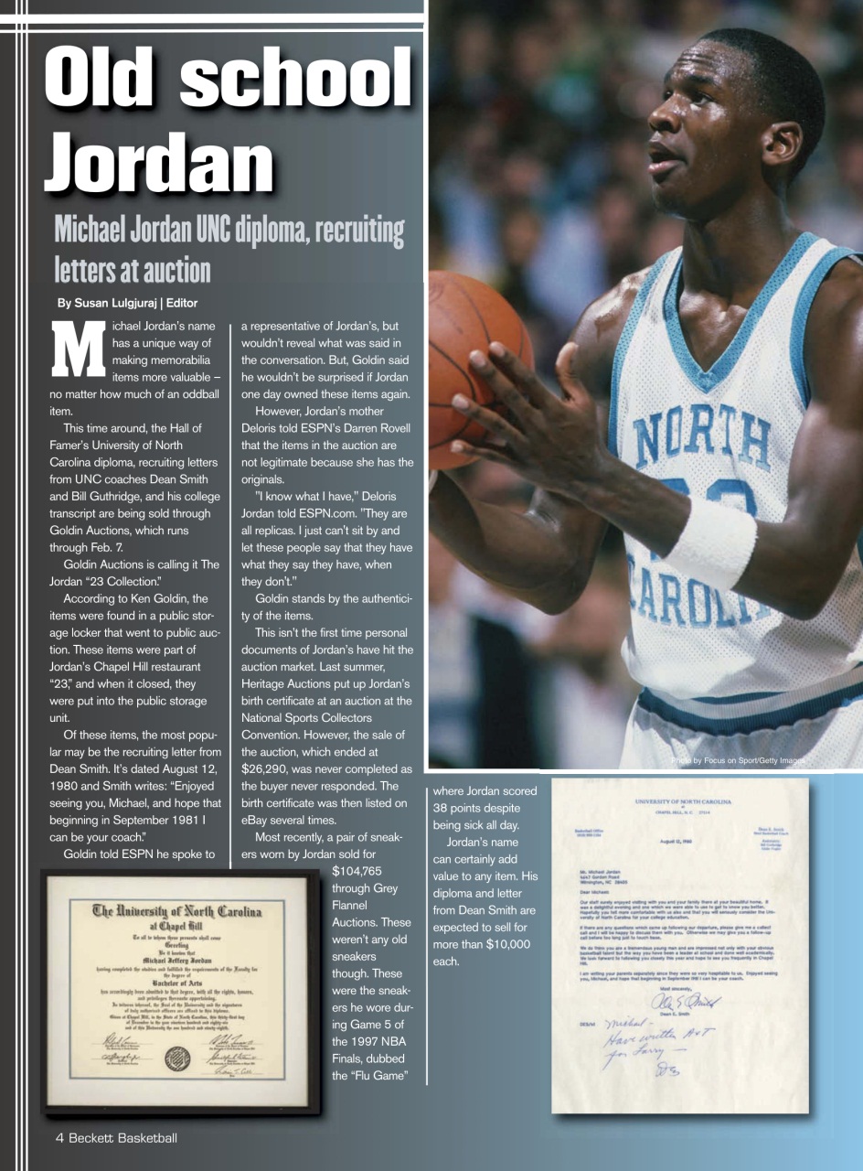 Beckett Basketball Magazine Preview Pages