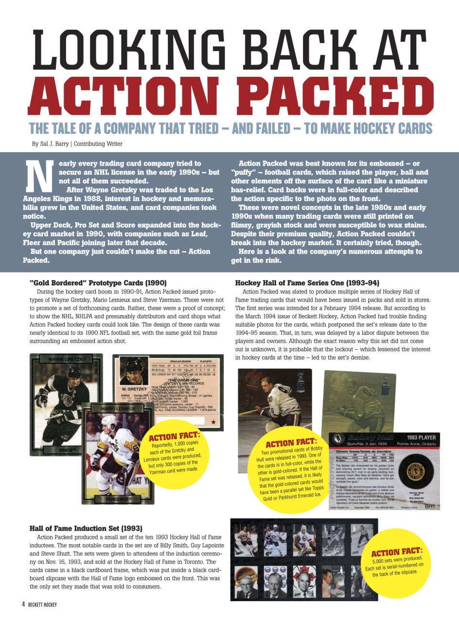 Beckett Hockey Magazine Preview Pages