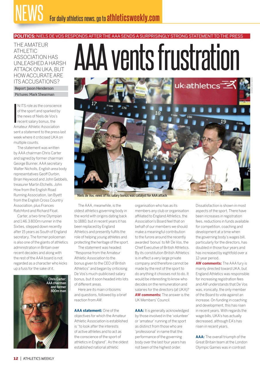 AW – Athletics Weekly Magazine Preview Pages