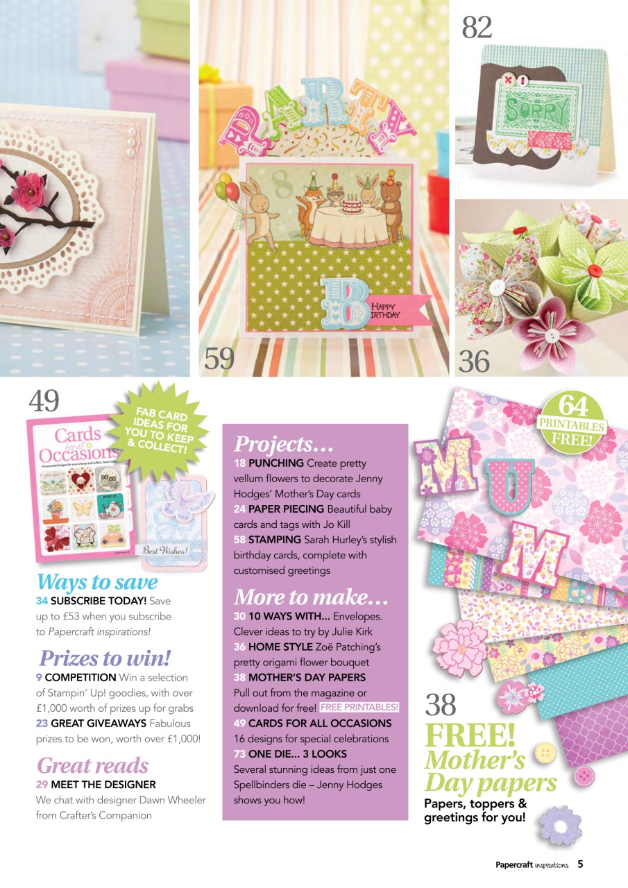 Papercraft Inspirations Preview Pages