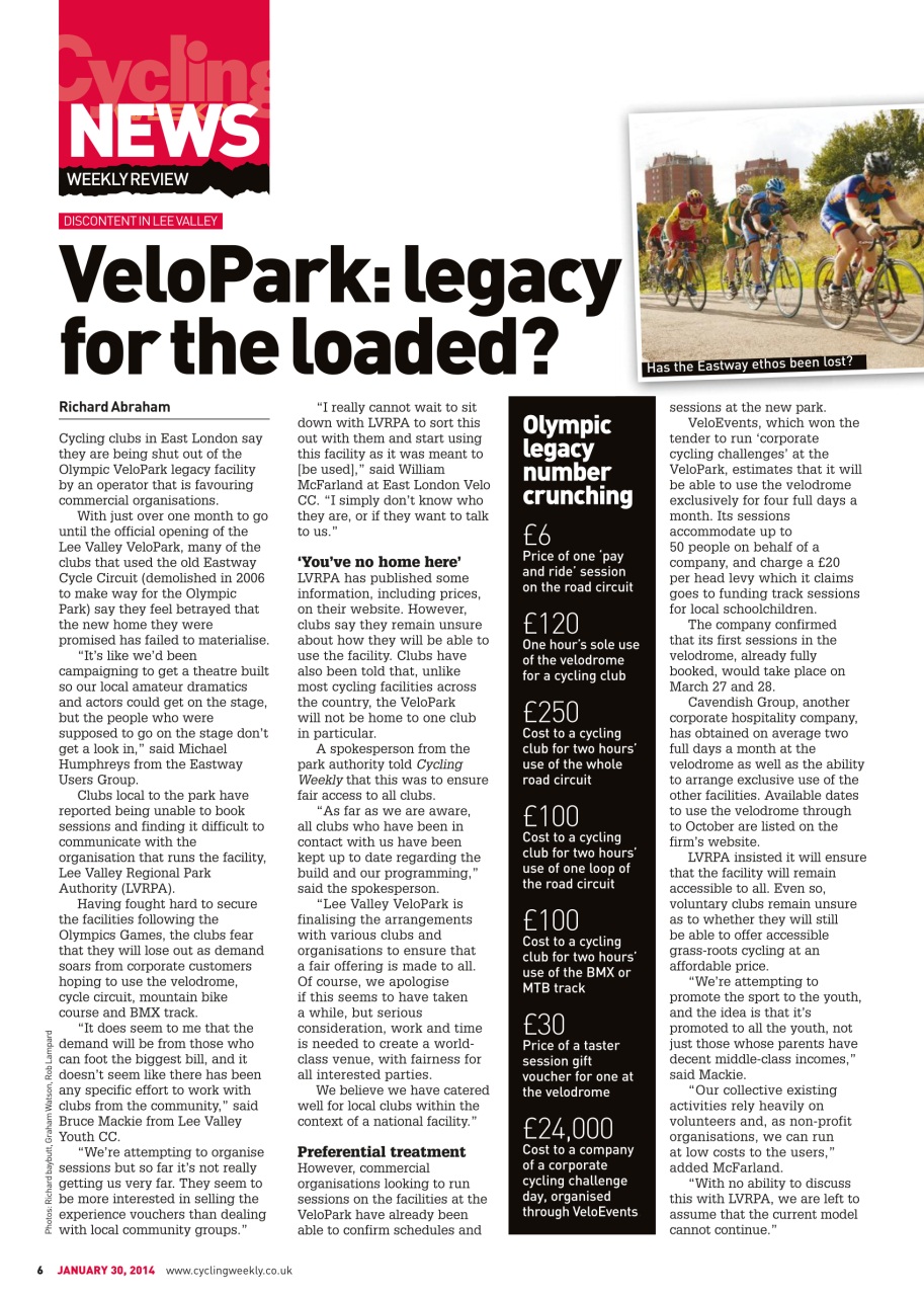 Cycling Weekly Preview Pages