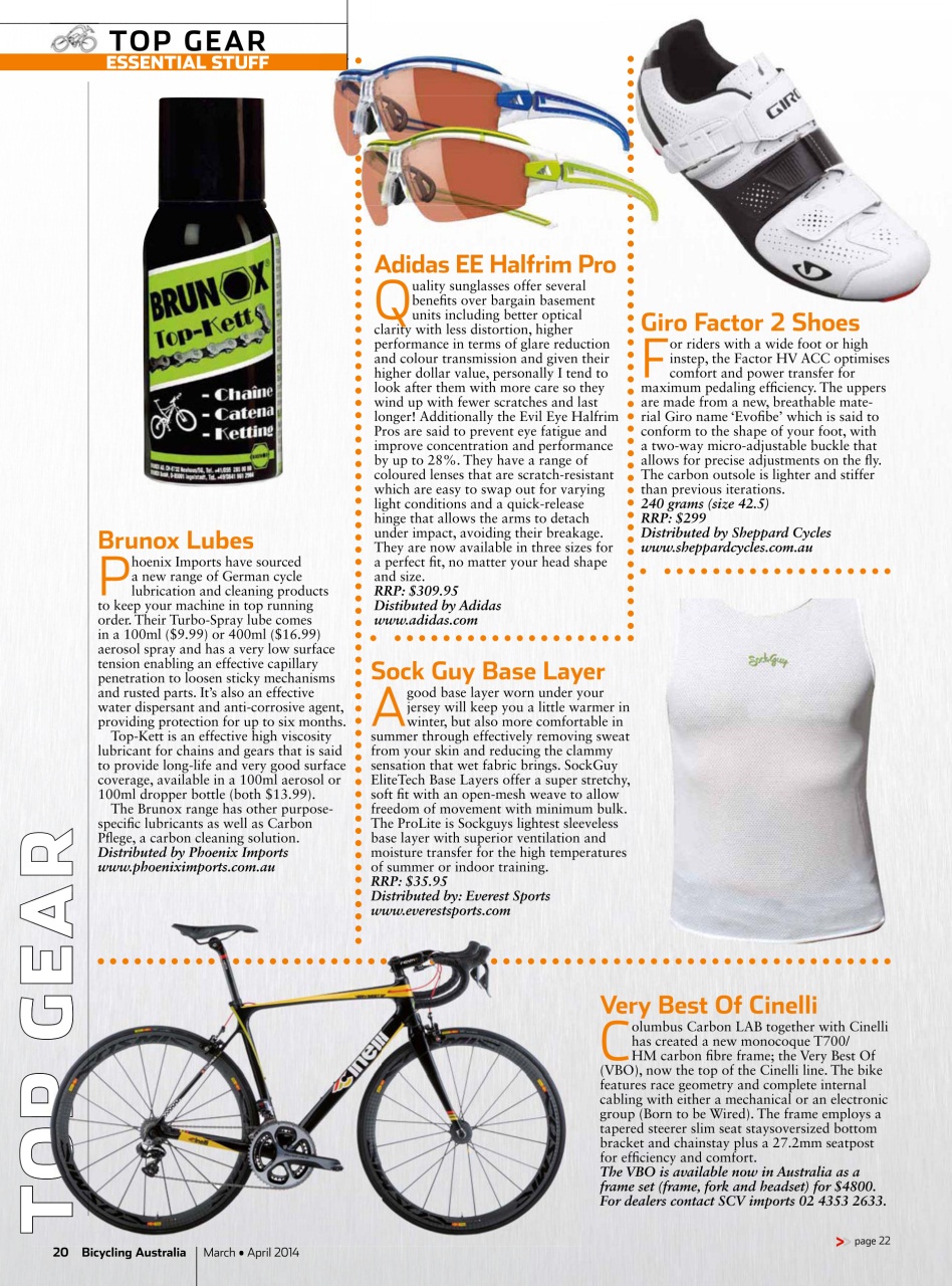 Bicycling Australia Preview Pages