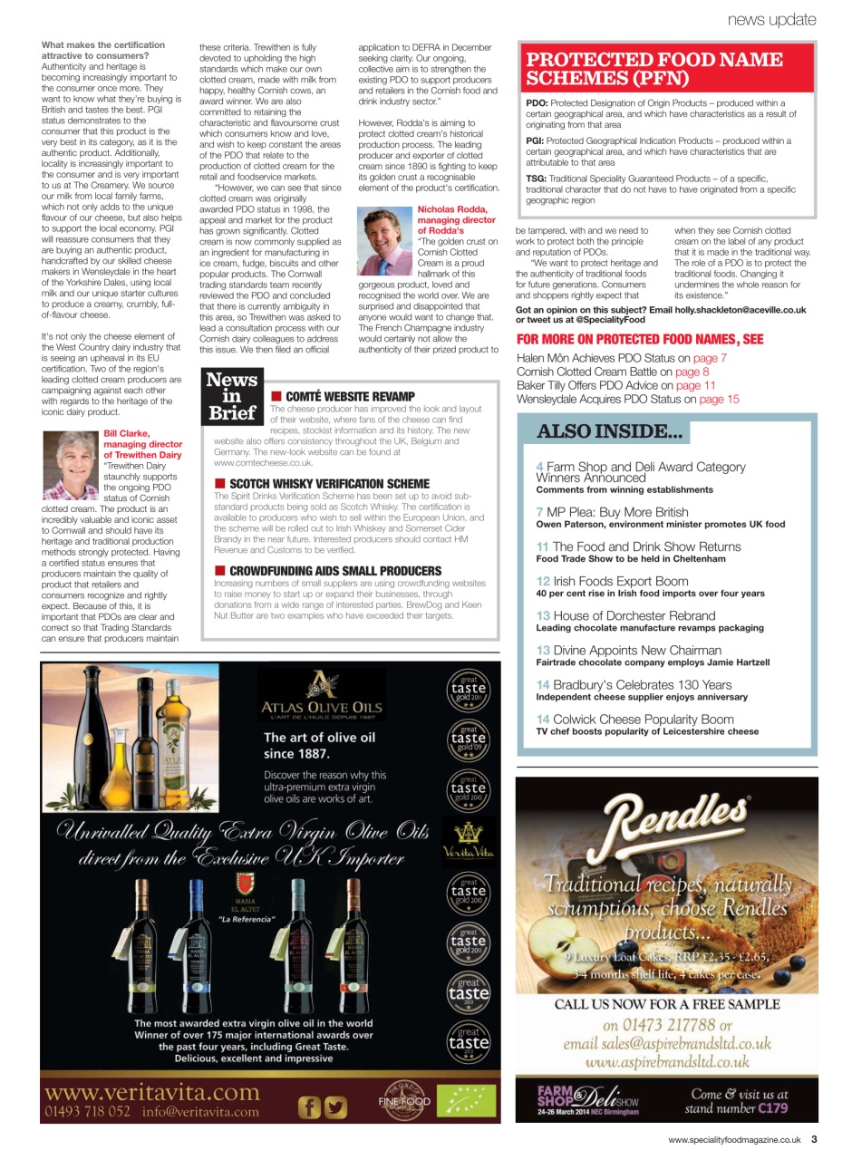Speciality Food Preview Pages