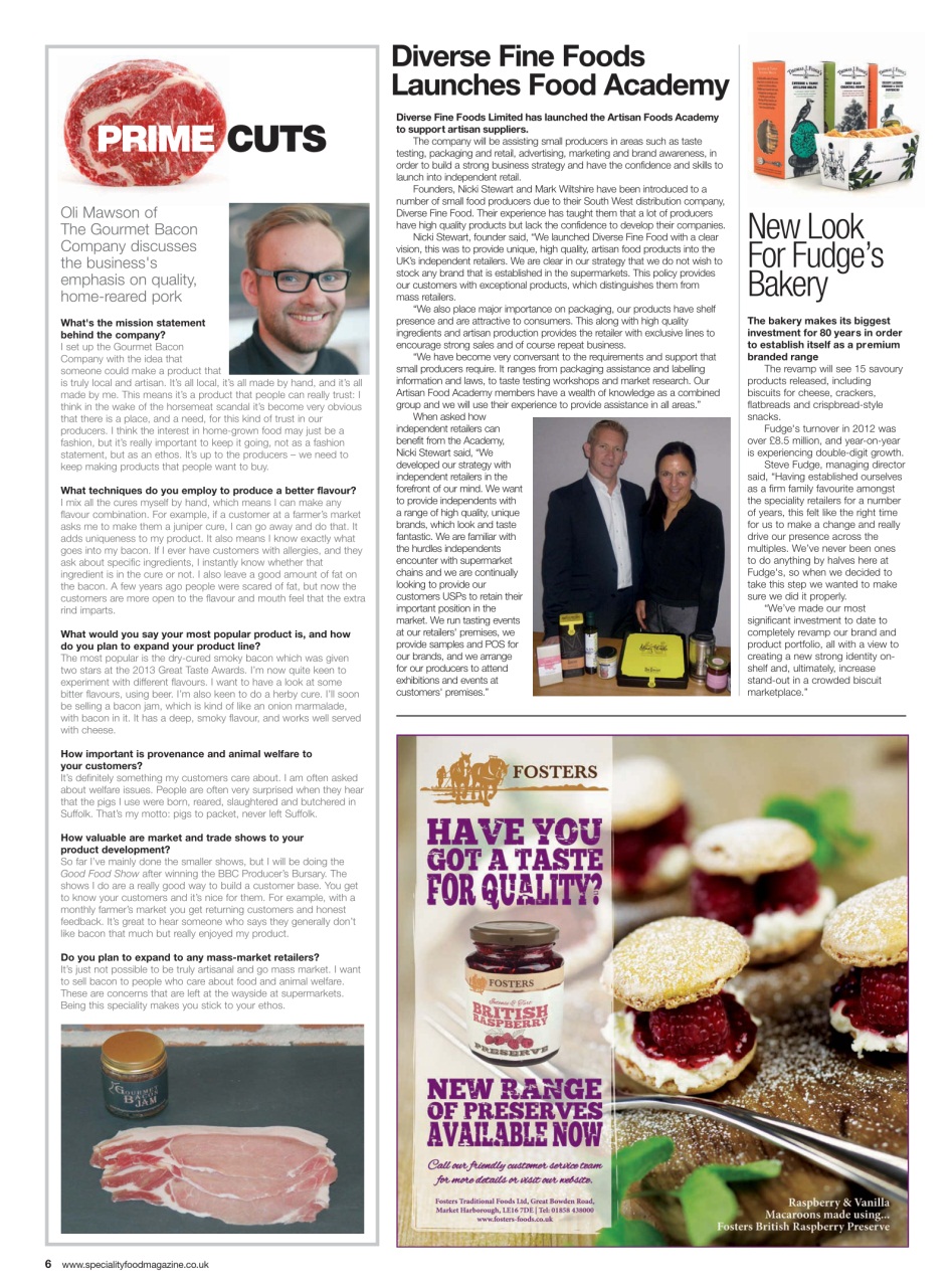 Speciality Food Preview Pages