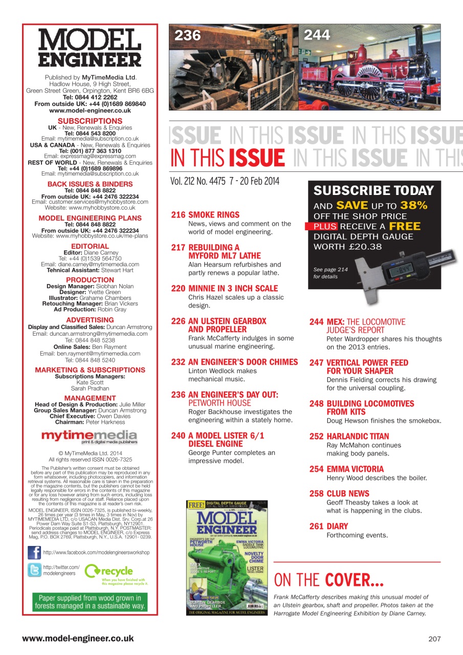 Model Engineer Preview Pages