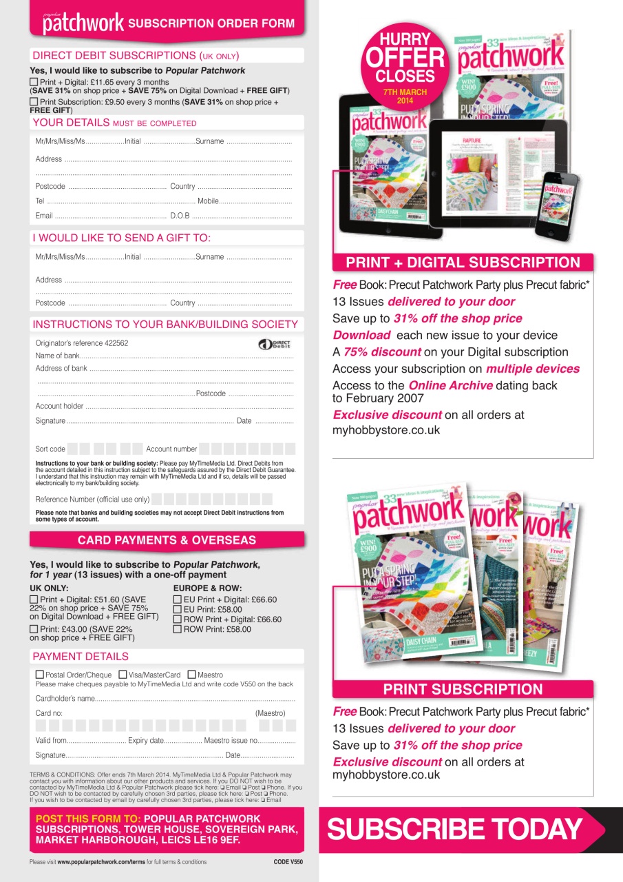 Popular Patchwork Magazine Preview Pages