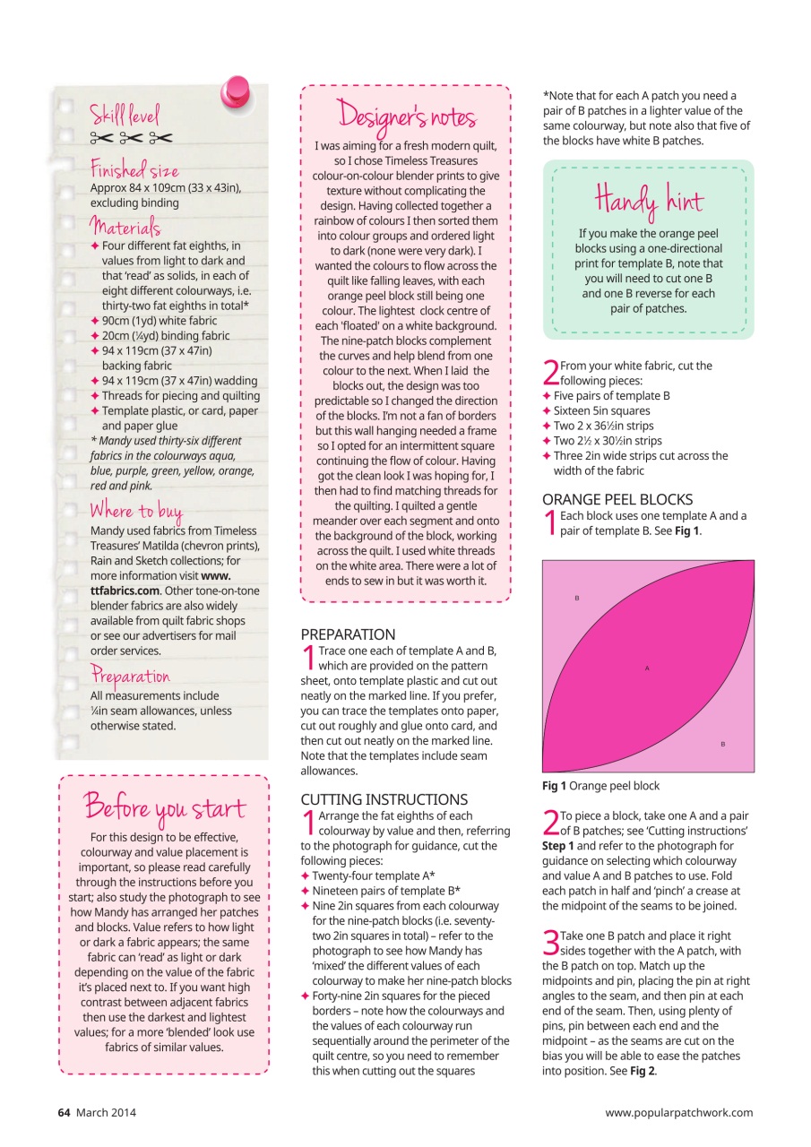 Popular Patchwork Magazine Preview Pages