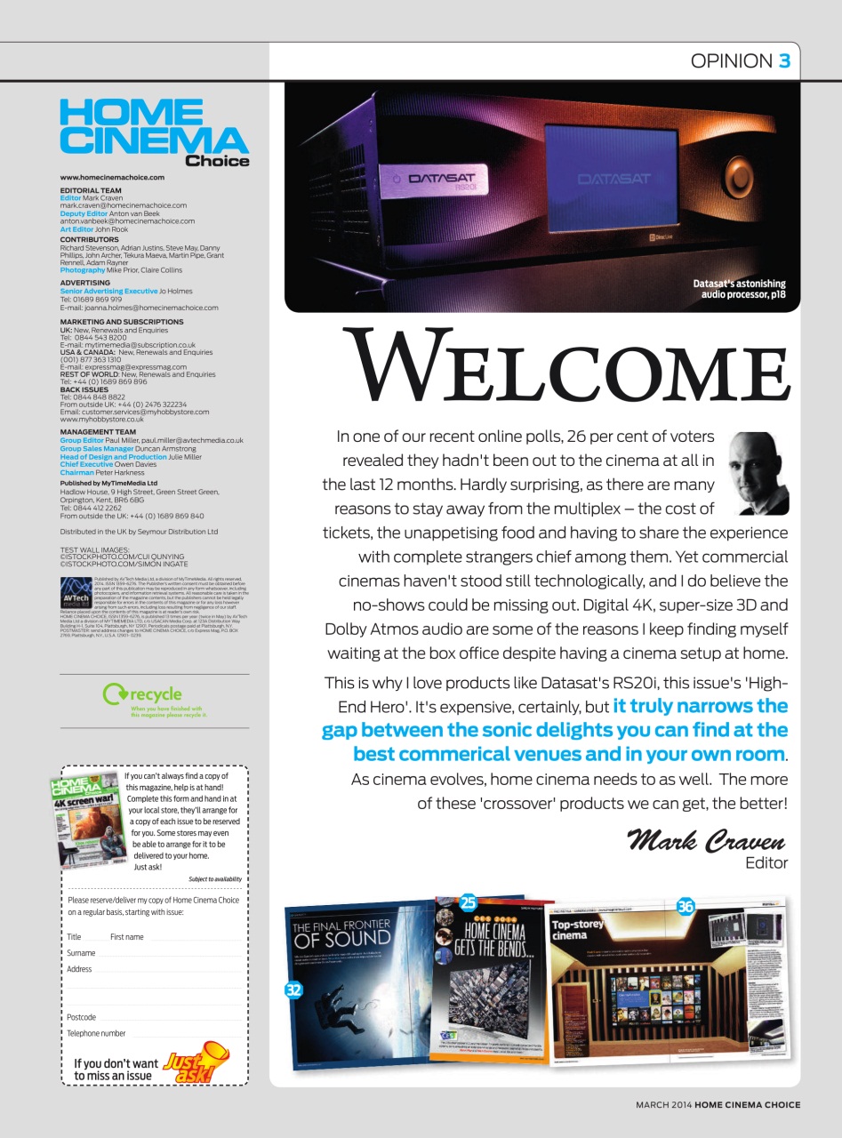 Home Cinema Choice Preview Pages