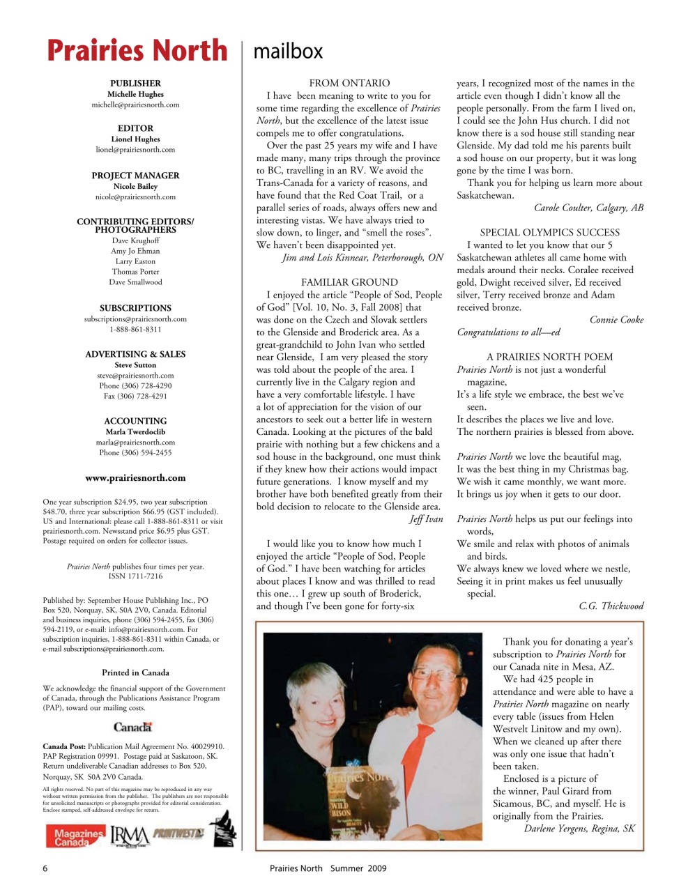Prairies North Magazine Preview Pages