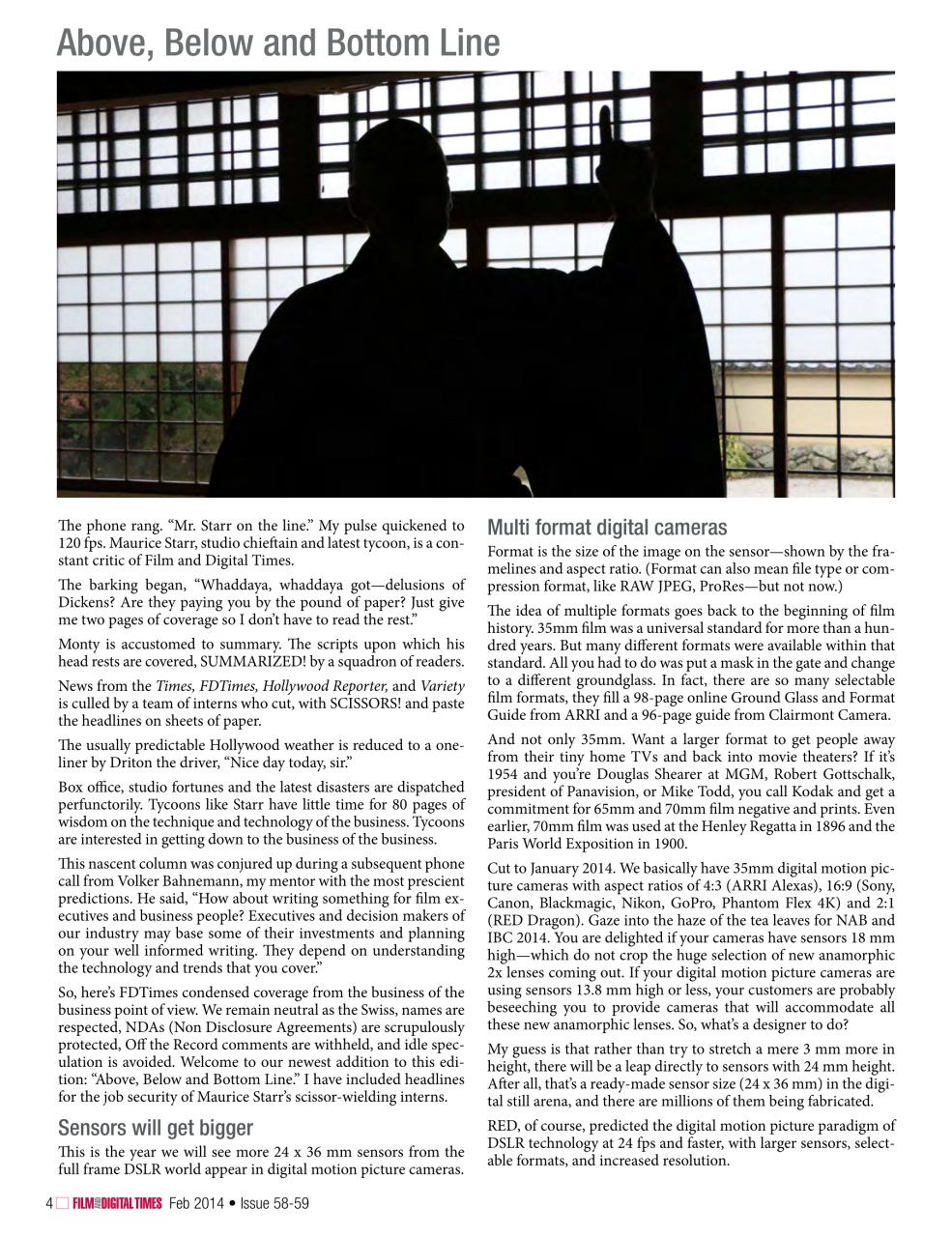 Film and Digital Times Preview Pages