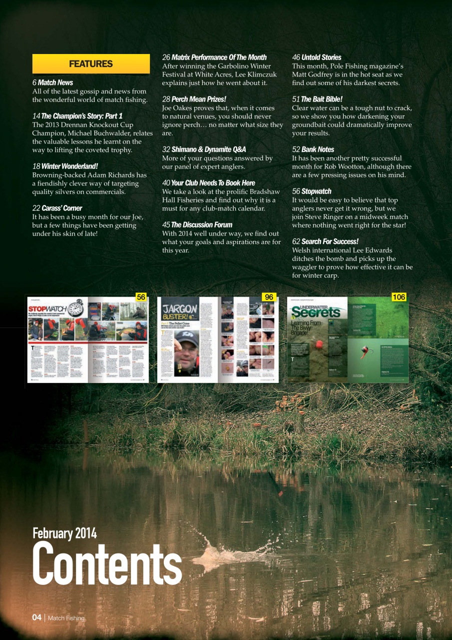 Match Fishing Preview Pages