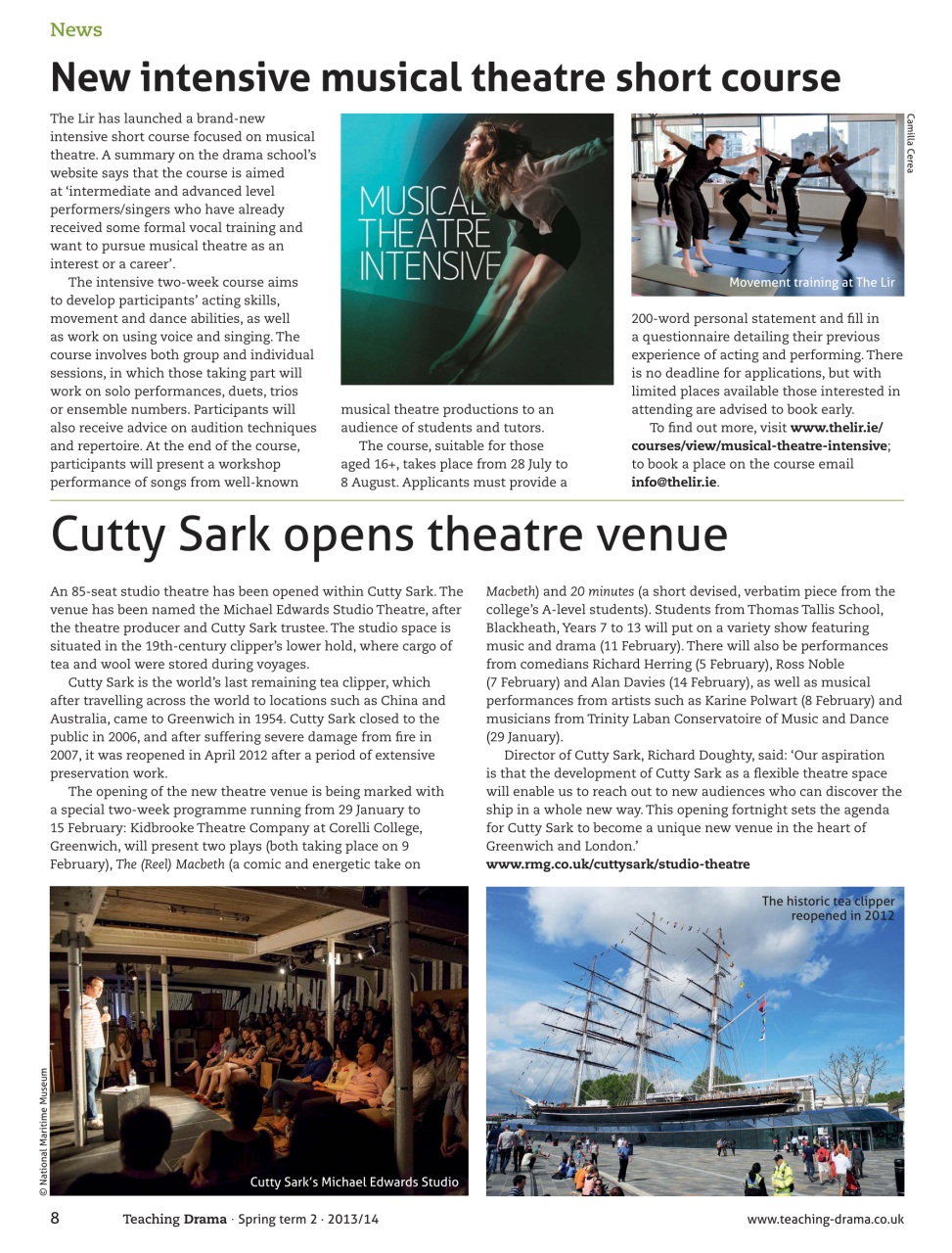 Drama and Theatre Preview Pages