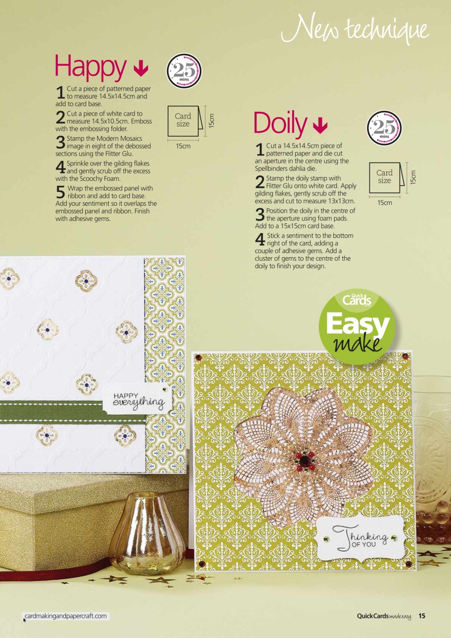 Quick Cards Made Easy Preview Pages