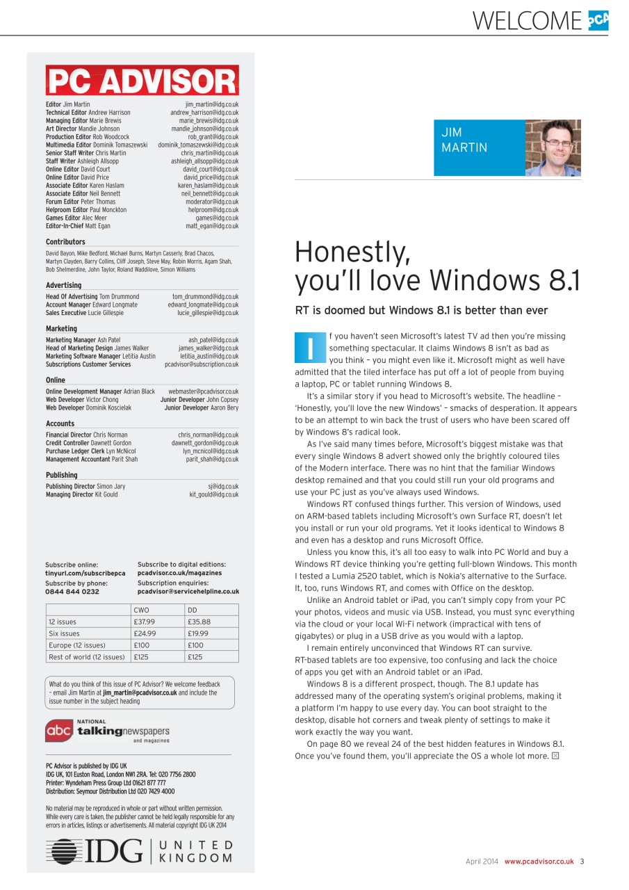 Tech Advisor Preview Pages