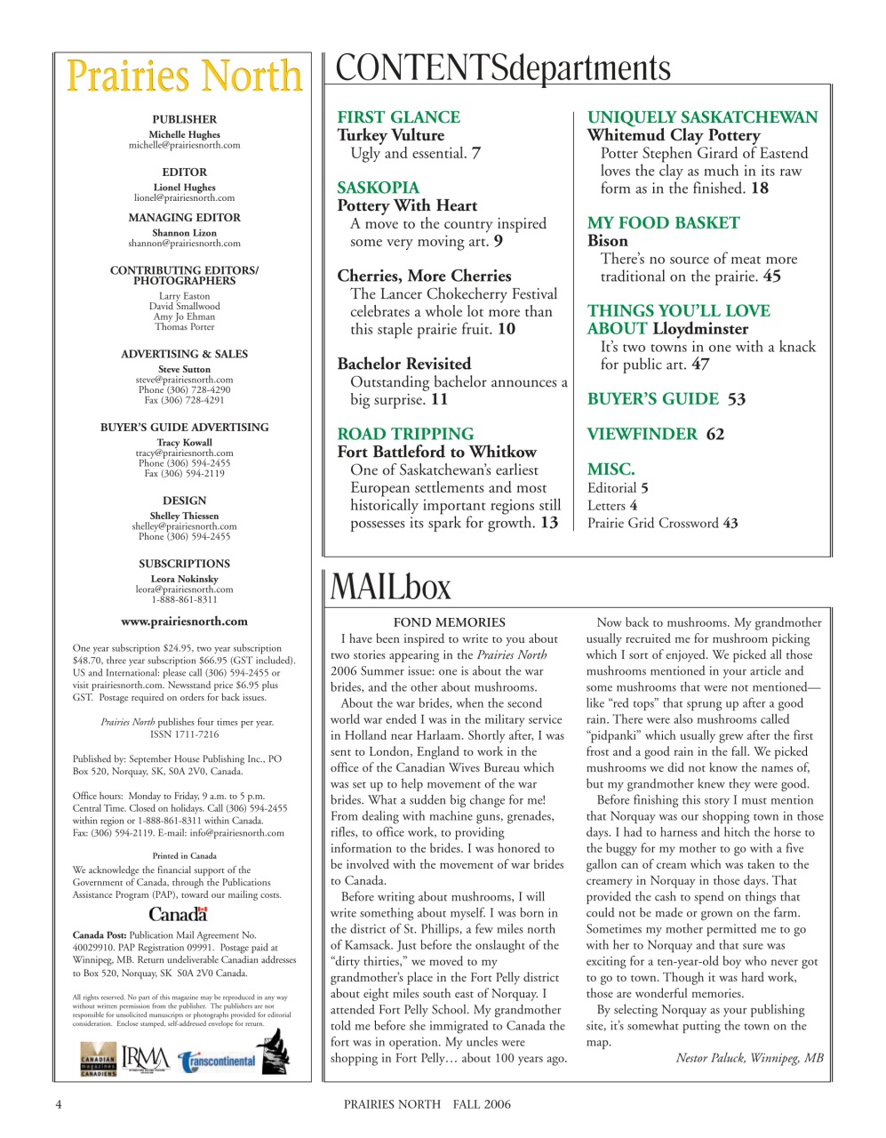 Prairies North Magazine Preview Pages