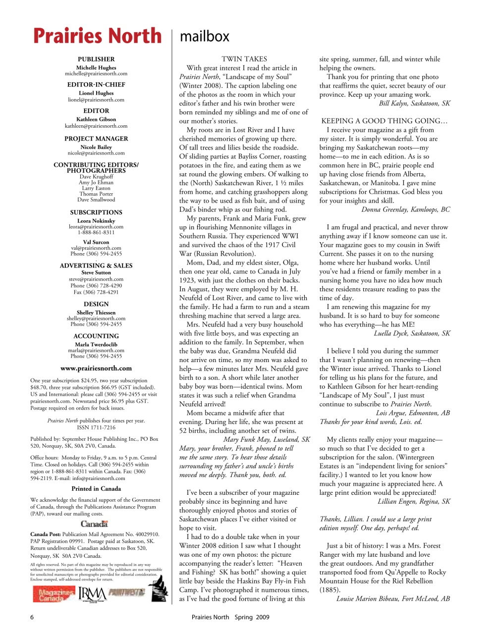 Prairies North Magazine Preview Pages