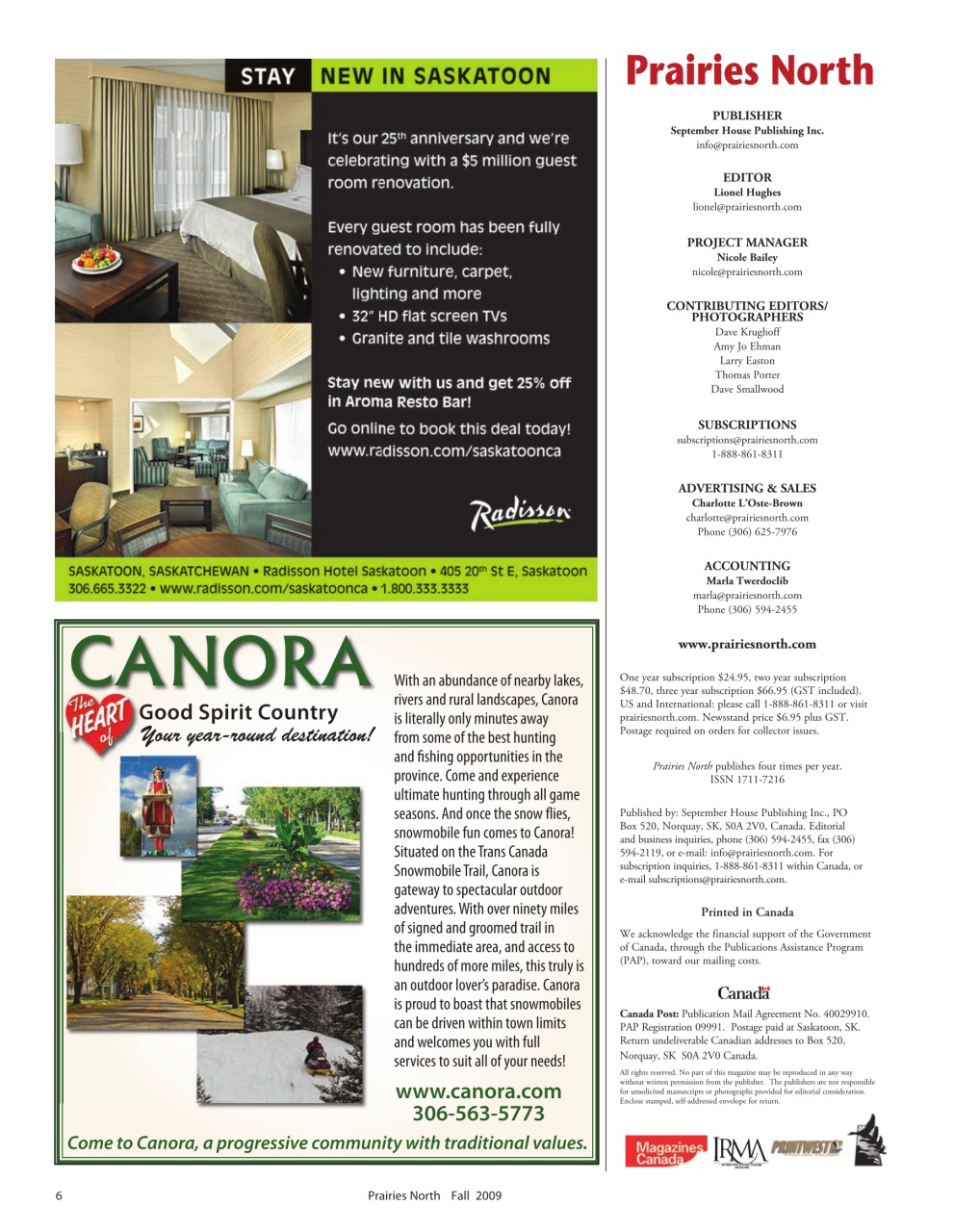 Prairies North Magazine Preview Pages