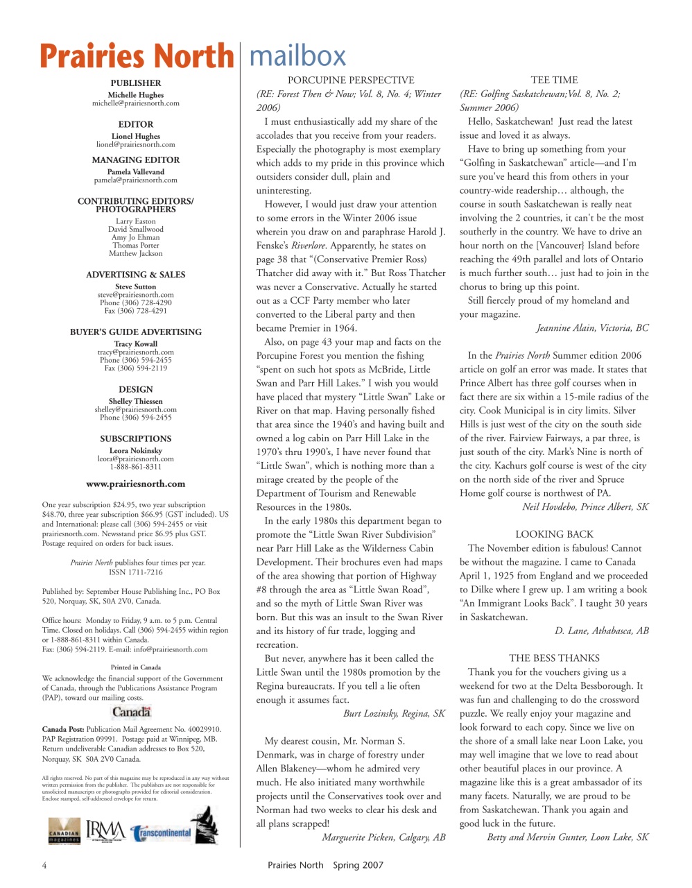 Prairies North Magazine Preview Pages