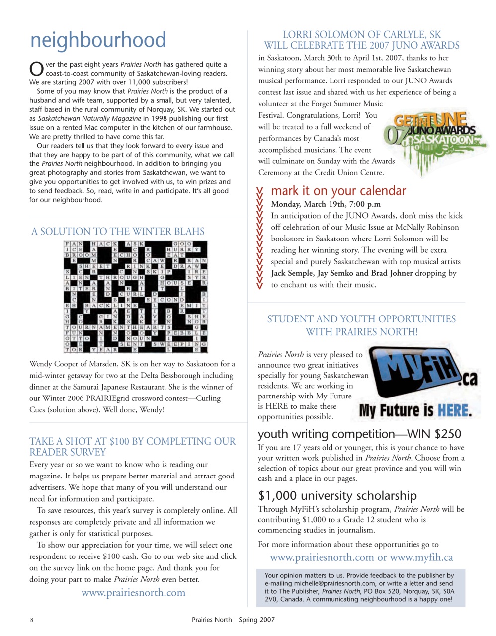 Prairies North Magazine Preview Pages